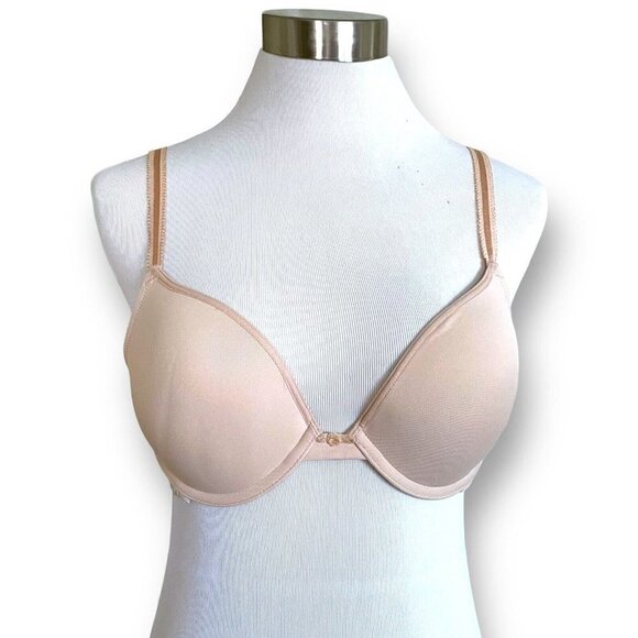 Wacoal Womens Embrace Lace Push Up Bra 36B Nude White Underwire 858191 Padded - Picture 5 of 8